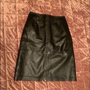 Black Leather vintage skirt